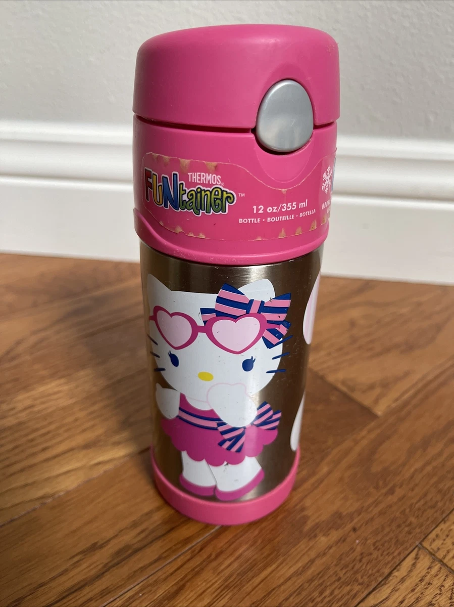 Thermos FUNtainer Vacuum Insulated Stainless Steel Straw Water Bottle 12oz  - Pink