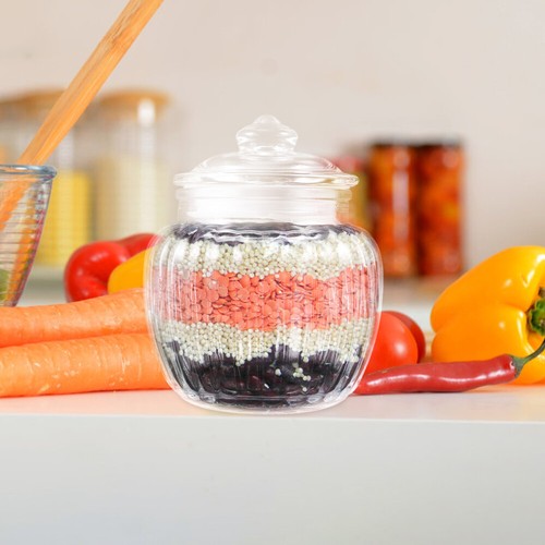Large-capacity Sealing Canister Transparent Glass Jar Loose Tea Container Snack