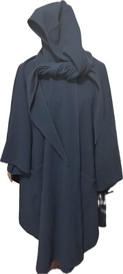 Vintage Jimmy Hourihan Ireland Cashmere Wool Hood Long Cape Scarf Coat Green  M