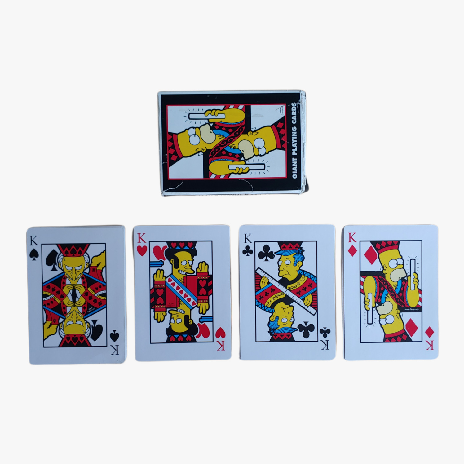 Vintage The Simpson's 2006 Giant Poker Playing Cards, Cartoon Network Fox Retro