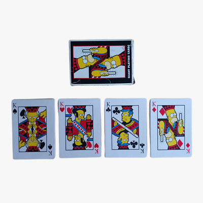 Vintage The Simpson's 2006 Giant Poker Playing Cards, Cartoon Network Fox Retro