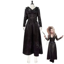 Set vestito donna costume cosplay strega scuola mago cinema Bellatrix Lestrange