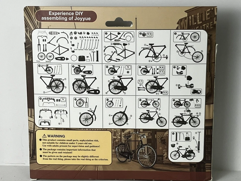 Bicicleta Fundida Joyue Artibeiter NUEVA 7"x4" - Caja Original Modelo Retro Clásico Foto 3 de 4