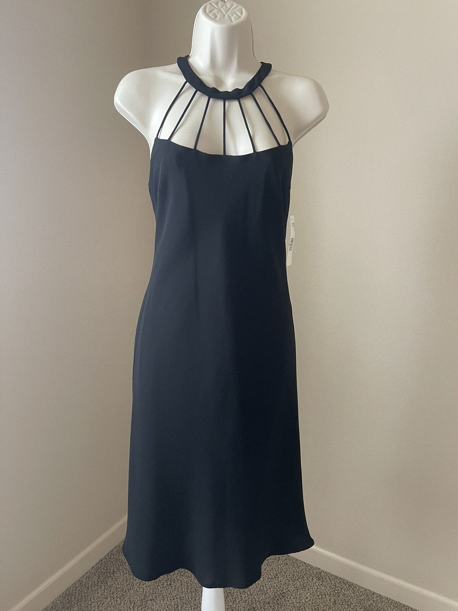 Evan Picone Womens Black Elegant Sleeveless Halter Dress s 6