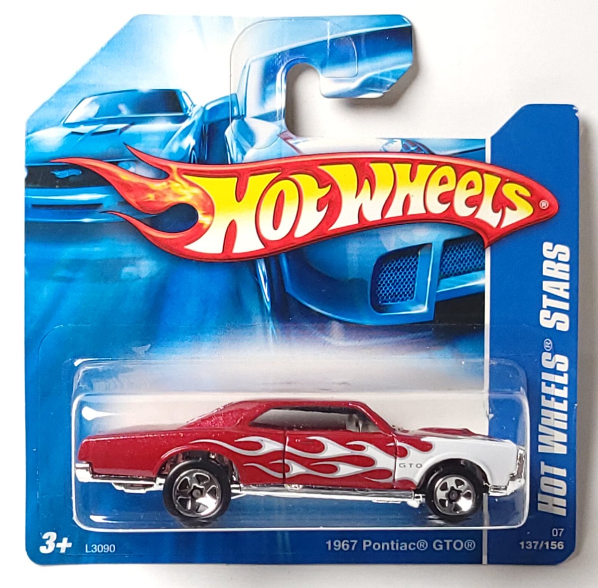 Hot Wheels short card 1967 Pontiac GTO Stars red | eBay