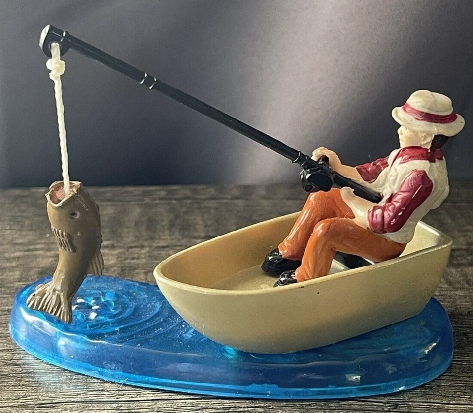 DecoPac Cake Topper Pescador Magnético Pez 2002 De Colección 2.75" Plástico Cumpleaños Foto 3 de 4