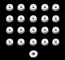20 SMALL WHITE ROUND RUBBER FEET RADIO, ELECTRONICS, CUTTING BOARDS - US MADE