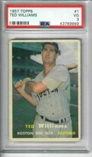 1957 TOPPS TED WILLIAMS #1 BOSTON RED SOX PSA 3 VG INVEST IN VINTAGE HOF