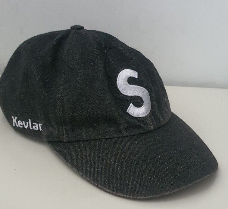 SS22 Supreme x Kevlar Denim S Logo 6-panel Black Cap Hat SS22 Supreme x Kevlar Denim S Logo 6-panel Black Cap Hat