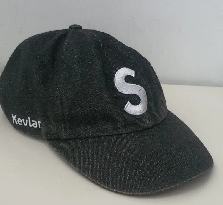 Casquette noire SS22 Supreme x KEVLAR Denim S Logo 6 panneaux en Kevlar