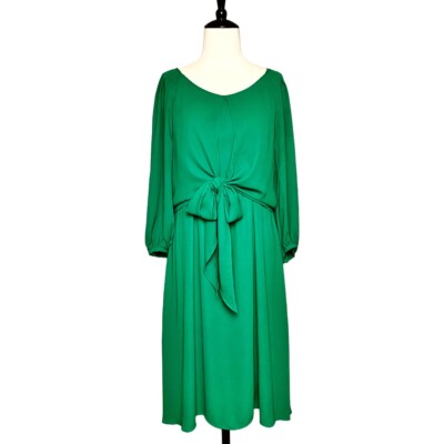 slim fit dress slacks Vintage 1970s Emerald Green Wrap Dress