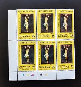 Guyana British Guiana 1970 Easter Paintings Peter Paul Rubens BLK of 6 Sheet #1B