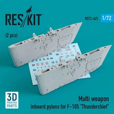 1/72 Reskit RS72-0425 Multi weapon inboard pylons for F-105 "Thunderchief" (2 pc