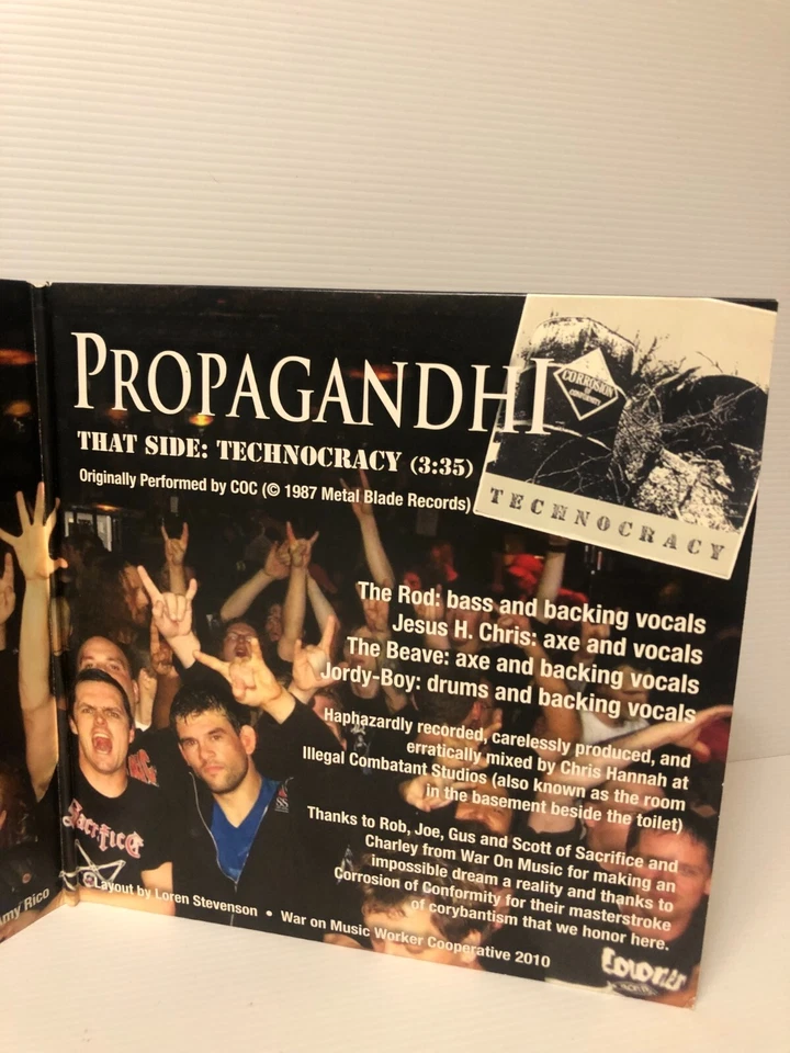 VINILO PUNK - VINILO PROPAGANDHI / SACRIFICIO - HECHO 1000 - METAL PUNK MÚSICA RARA Foto 4 de 4