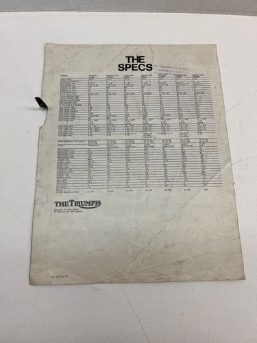 VINTAGE 1960S TRIUMPH TRIDENT TRIPLE DEALER SALES ADVERTISEMENT ORIGINAL - Picture 4 of 4
