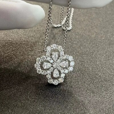 Lab Grown Diamond Loop Full Motiv Anhänger Small PED Halskette