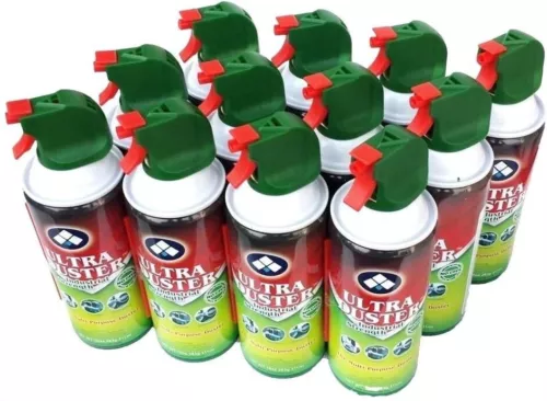 Case of 12, Ultra Duster - Multi-Purpose Canned Air Dusters 10 Oz.