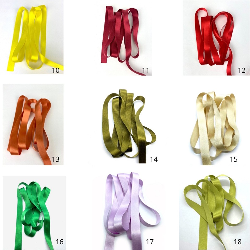Luxurious REAL 100% Silk Ribbon by The Yard Choose Your Color and Width ...