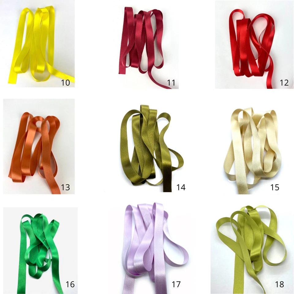 Luxurious REAL 100% Silk Ribbon by The Yard Choose Your Color and Width - Image 3 of 4