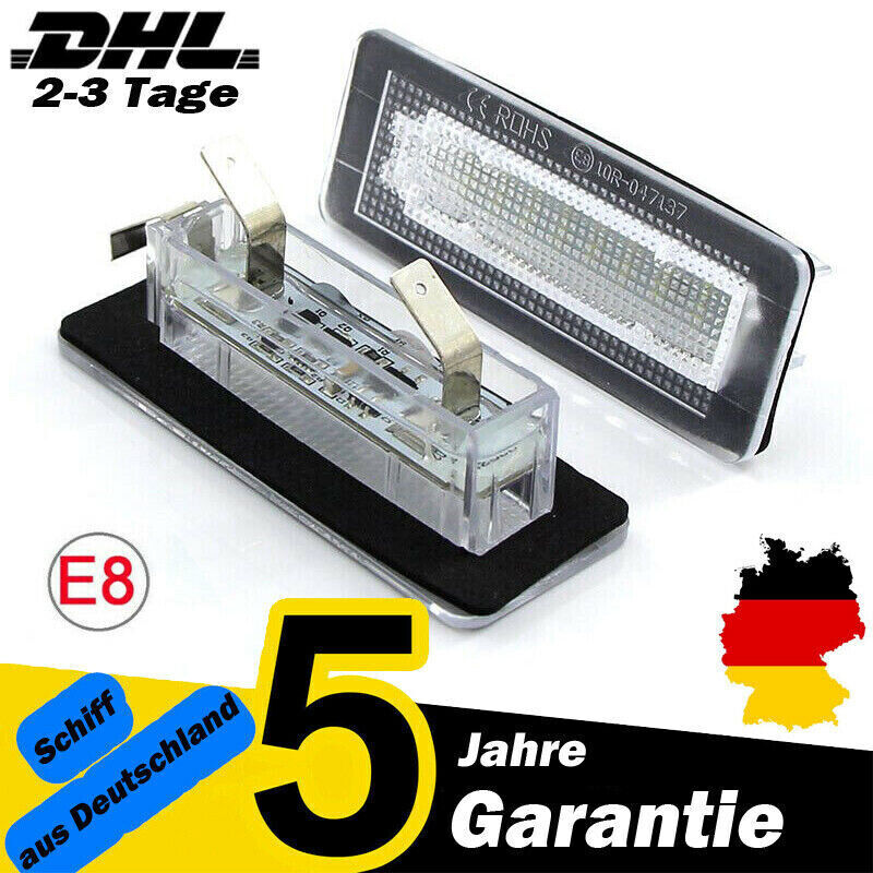 2x LED Kennzeichenbeleuchtung für Smart Fortwo W450 W451 W453 Coupe Cabrio DE