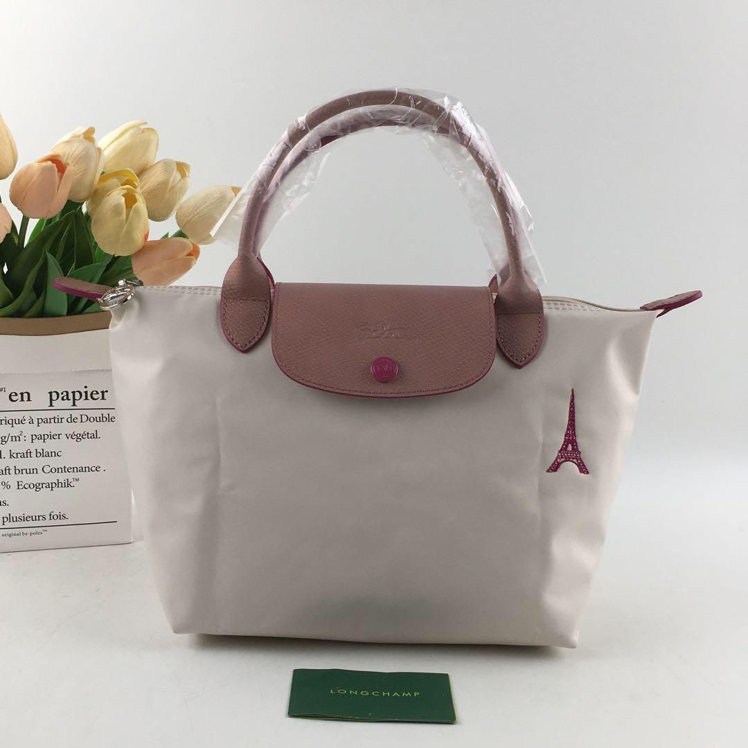 Longchamp Le Pliage S size Tote Bag Handbag Limited Edition Eiffel