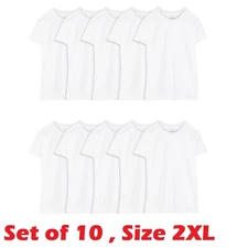 Fruit of the Loom Men's EverSoft Crew T-Shirt Undershirts, Super Value 10 Pack