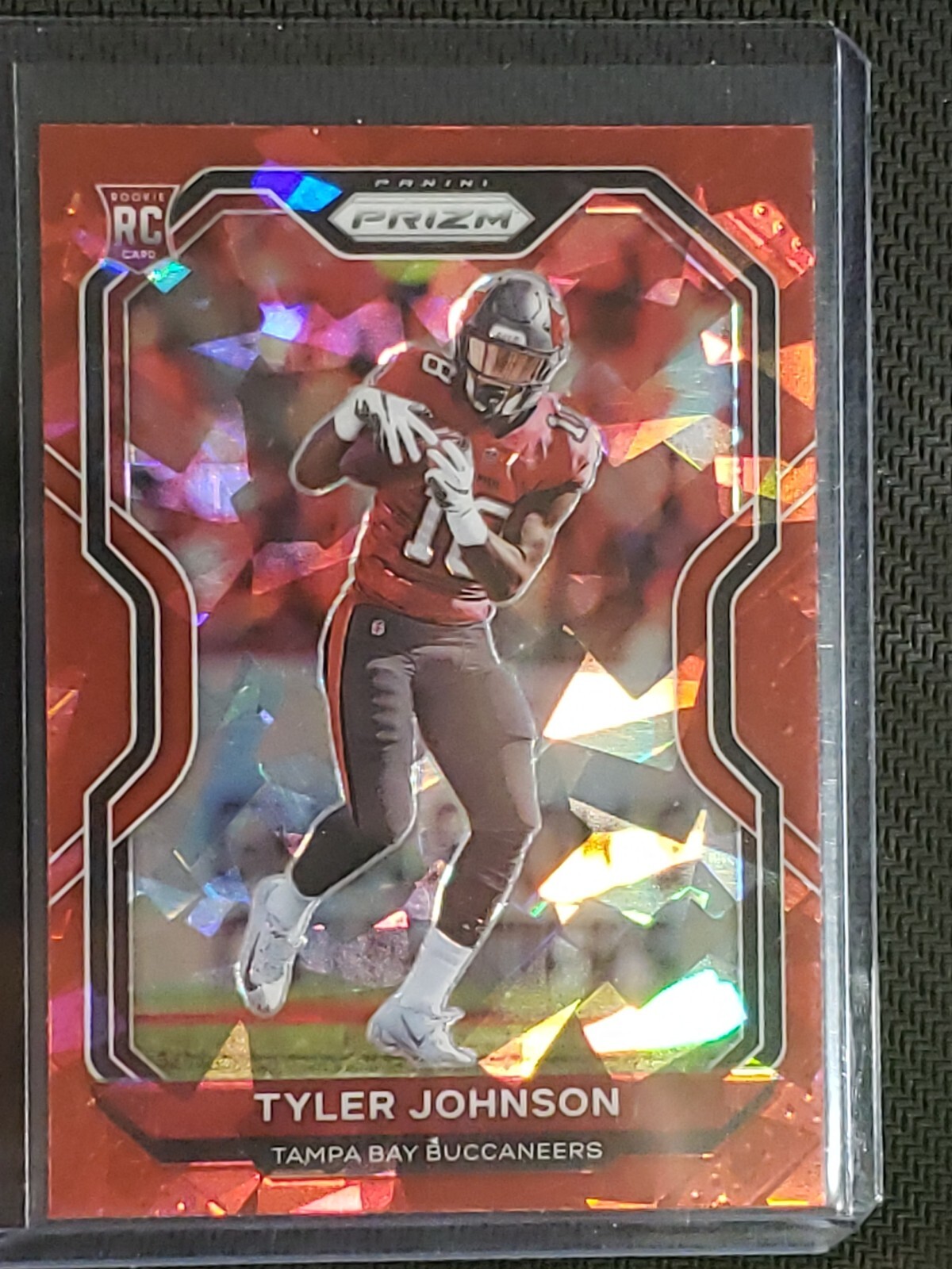 Tyler Johnson 2020 Panini Prizm Red Cracked Ice Rookie RC #321 Buccaneers Texans