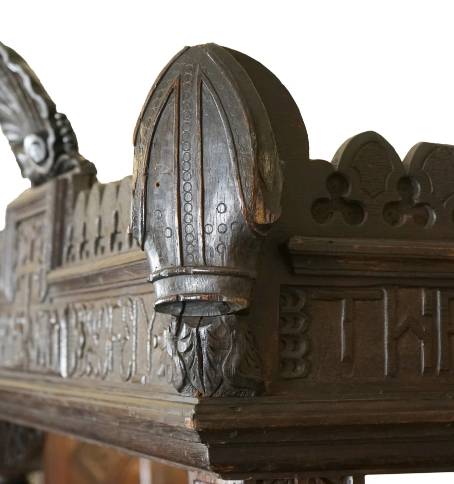 IMPORTANT BISHOP JAMES STANLEY 1508 KING HENRY VII ENGLISH OAK TUDOR TESTER BED - Image 4 of 4