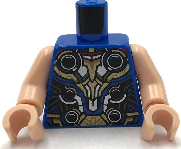 Lego New Minifig Blue Torso Armor w/ Black Circles Pattern Thor