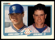 1990 Fleer George Canale/Kevin Maas Rookie Milwaukee Brewers/New York Yankees