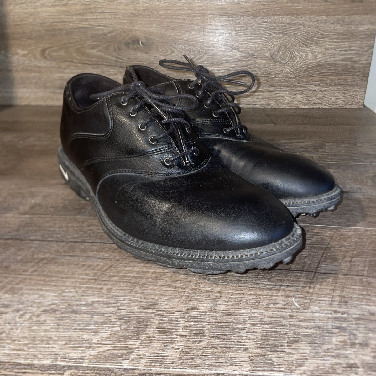Nike Air Kempshall Last Mens Leather Golf Shoes Black Sz 8.5  display picture 1