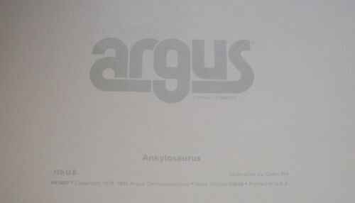 1979 ARGUS DLM NILES IL COLLIN FRY PROTOCERATOPS DINOSAUR LITHO ART PICTURE VTG - Picture 3 of 5