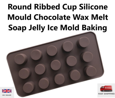Runde Gerippte Tasse Silikon Form Schokolade Wachs Schmelzen Seife Gelee Eis Form Backen
