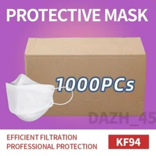 1000 PCs White KF94 Disposable Face Mask 4 Layer Wholesale or Bulk buy Order