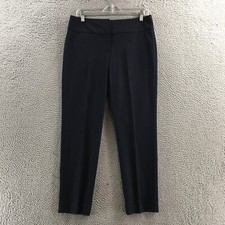 Talbots Dress Pants Womens 8 (Actual 33X27) Blue Mid Rise Tapered Cut Zip Fly