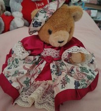 Teddy bear In Victorian style Outfit Vintage Collectable 
