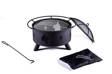 Outdoor Bonfire Burning Wood Grill 30