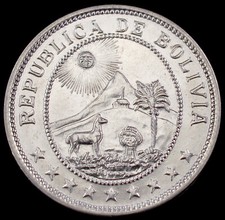 Bolivia 50 Centavo 1939 (GLIU-005D)