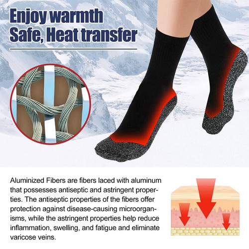 1-3 pares de calcetines térmicos de invierno súper suaves cómodos para hombre y mujer para clima frío - Imagen 11 de 16