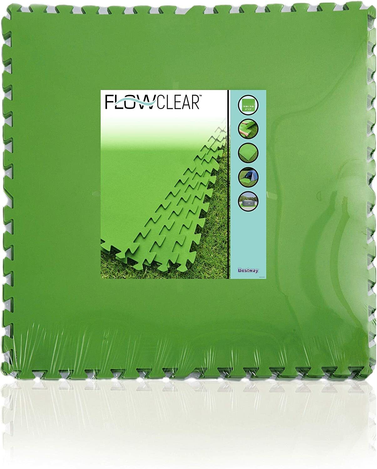 TAPPETO DI FONDO PER PROTEZIONE PISCINA 9 PIASTRELLE 78x78 cm 58636 Bestway