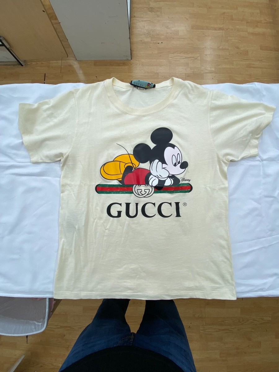 NWT Gucci Mickey Mouse Ivory Cotton Jersey Size XXS Made in Italy