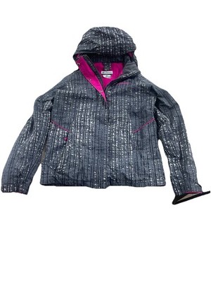 Columbia Interchange Waterproof Youth Girls 18/20 Collard Hood Jacket Omni Tech