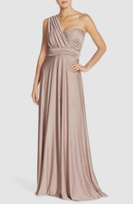 *582 Jenny Yoo Demi Convertible Strapless Pleat Jersey Gown Dress  Sz 6