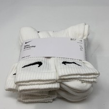 Nike Everyday Dri-FIT Crew Socks White 6-Pair Size M