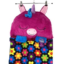 Image of HAPPY NAPPERS Fiona Unicorn Sleeping Bag Plush Pillow 137cm Multicoloured TH