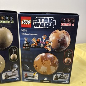 Star Wars Lego 9674 Naboo Starfighter 9675 Sebulba Podracer 9678 Twin Pod Cloud