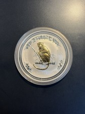 2004  Australian Golden Monkey Dollar - 1oz 0.999 Silver Year of the Monkey