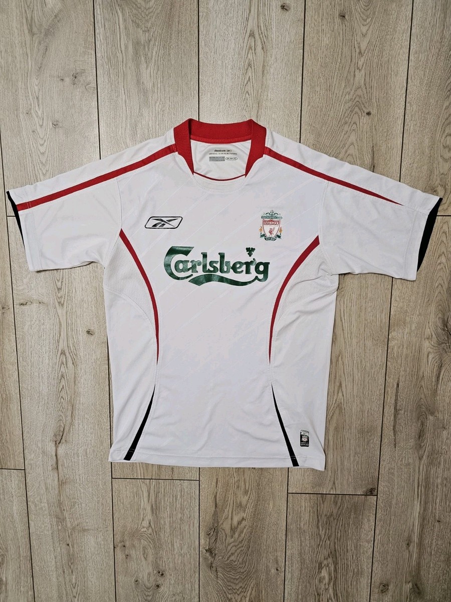 リーボック リヴァプールFC ホワイトシャツ LIVERPOOL 2005 2006 AWAY FOOTBALL SHIRT SOCCER JERSEY WHITE S