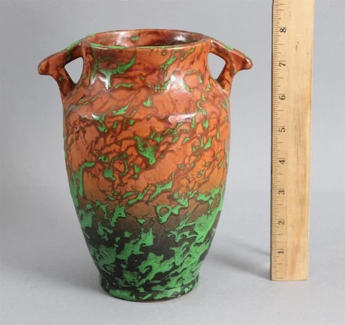 Antique American Arts & Crafts WELLER Art Pottery GREORA Vase, Script Mark