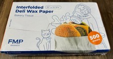 500 Sheets FMP Brands Interfolded Deli Wax Paper Bakery Tissue 10  X 10.75  